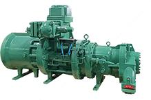 Two stage screw machine